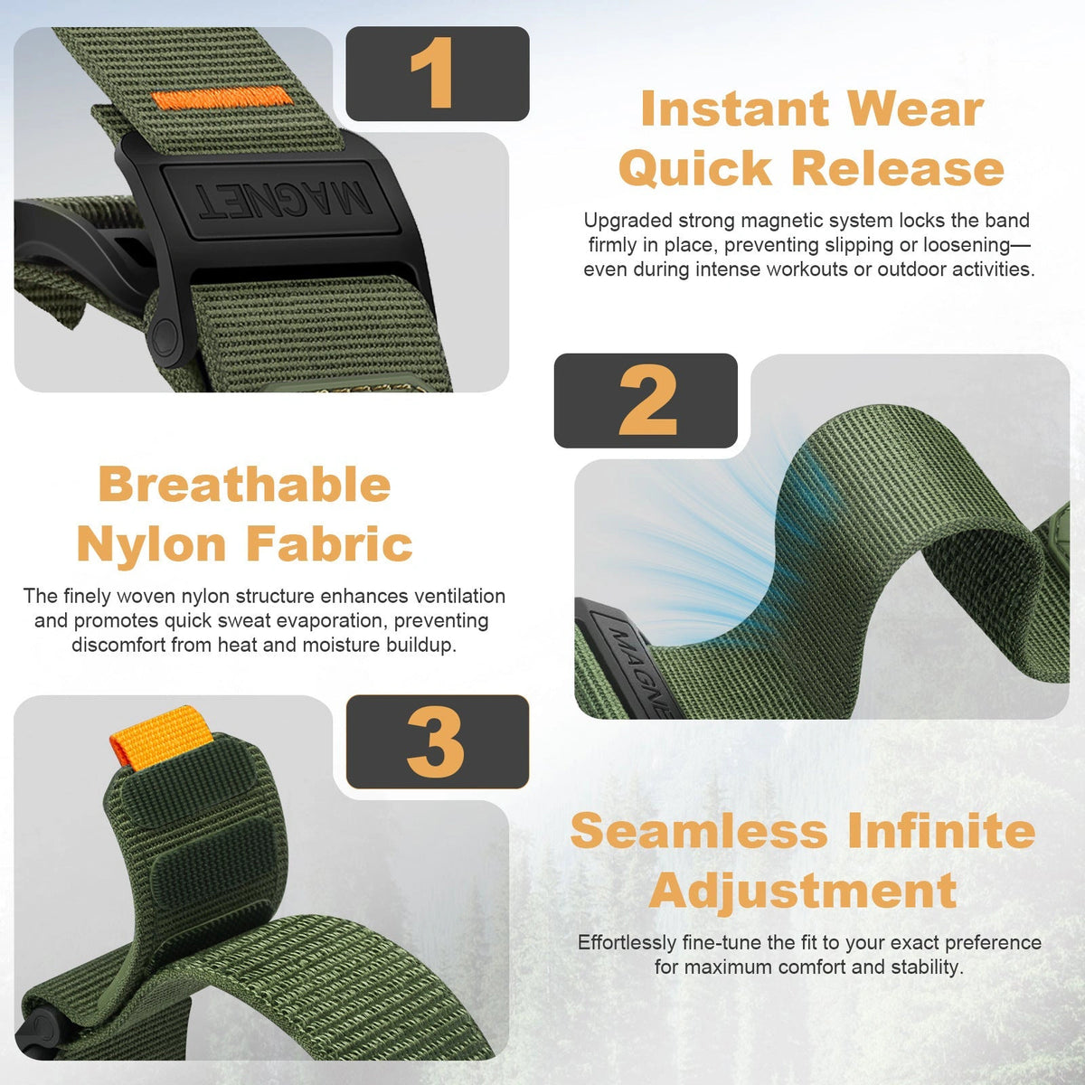 Trailhead Magnetic Nylon Band · QuickFit